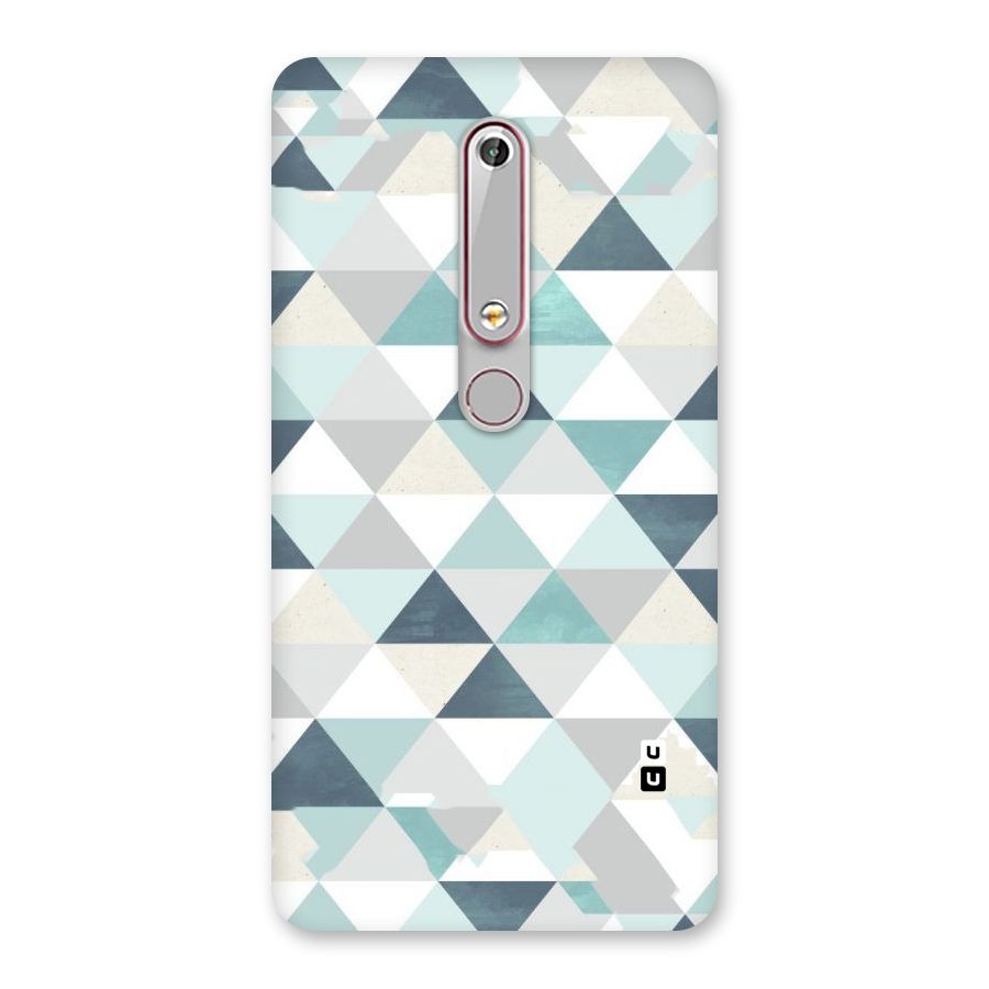 Green And Grey Pattern Back Case for Nokia 6.1