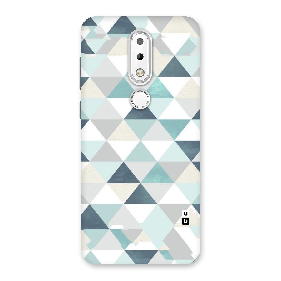 Green And Grey Pattern Back Case for Nokia 6.1 Plus