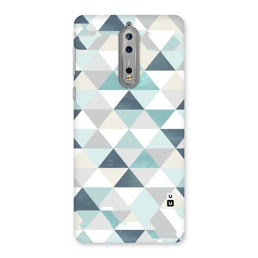 Green And Grey Pattern Back Case for Nokia 8