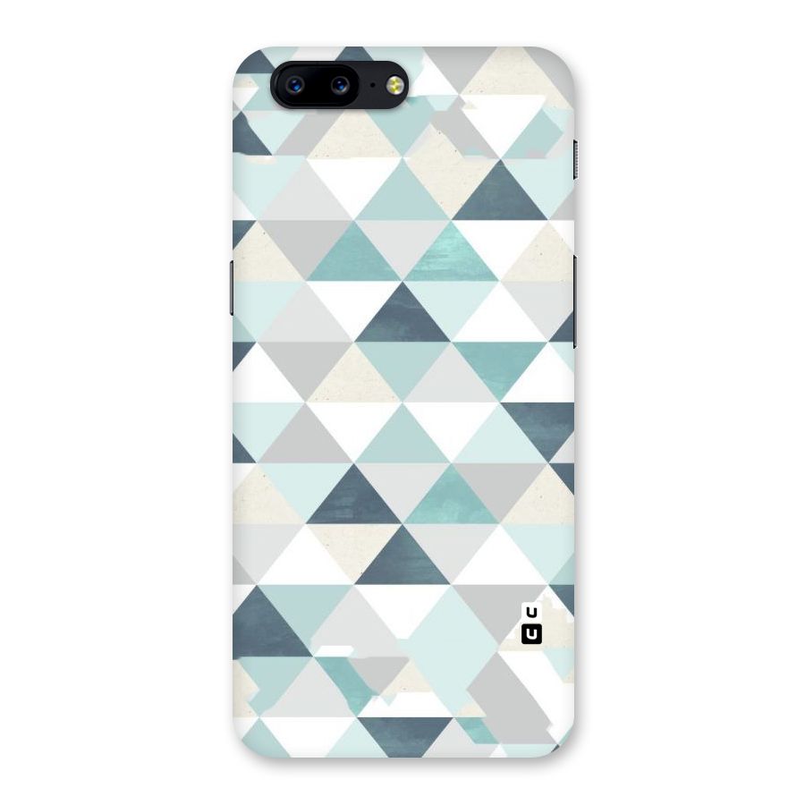 Green And Grey Pattern Back Case for OnePlus 5