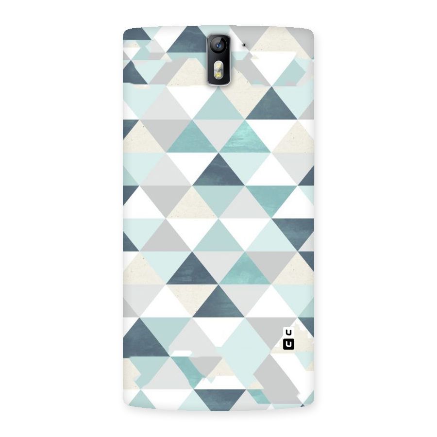Green And Grey Pattern Back Case for One Plus One