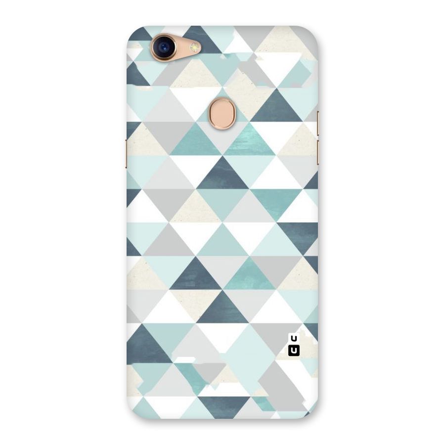 Green And Grey Pattern Back Case for Oppo F5 Youth