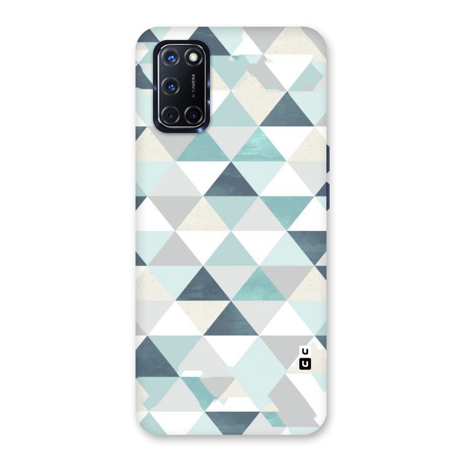 Green And Grey Pattern Back Case for Oppo A52