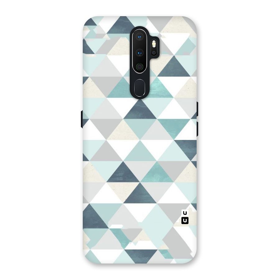 Green And Grey Pattern Back Case for Oppo A5 (2020)