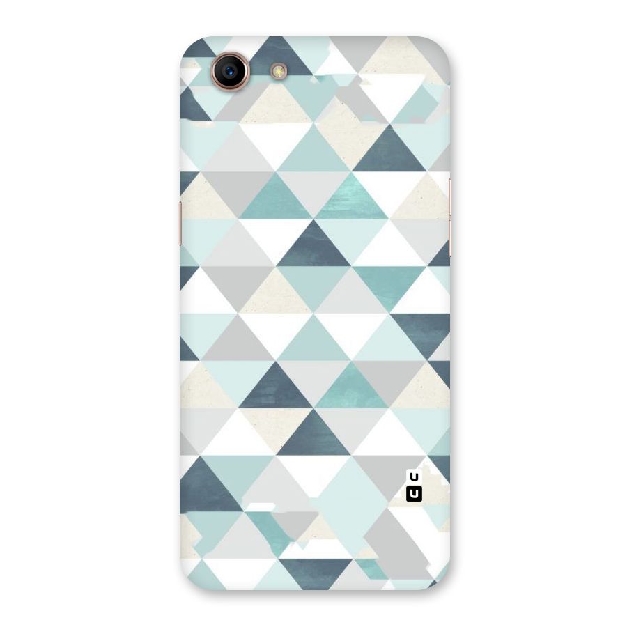 Green And Grey Pattern Back Case for Oppo A83 (2018)