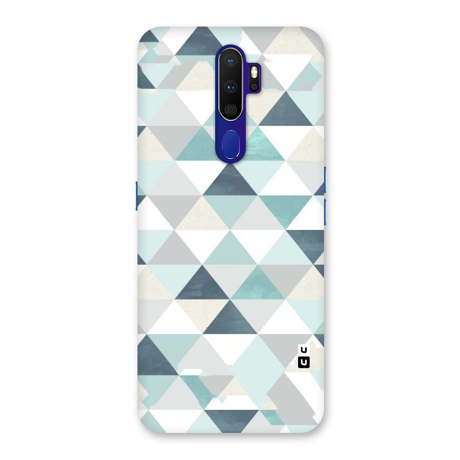 Green And Grey Pattern Back Case for Oppo A9 (2020)