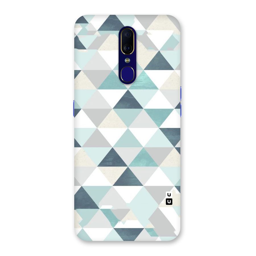 Green And Grey Pattern Back Case for Oppo F11
