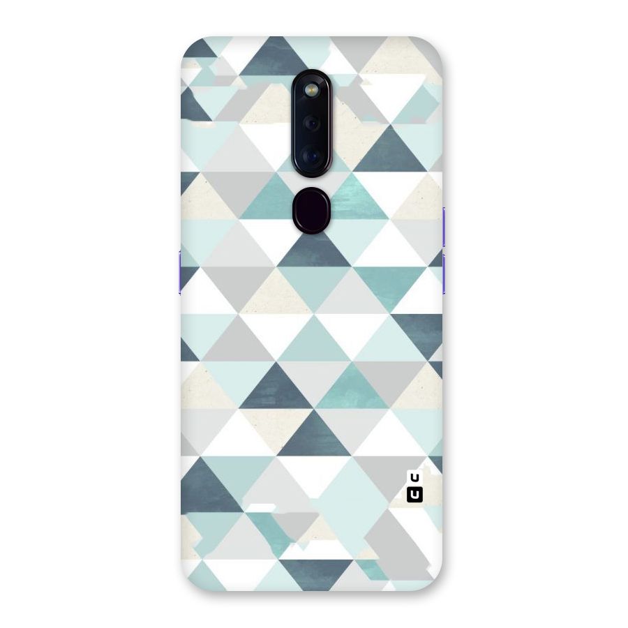 Green And Grey Pattern Back Case for Oppo F11 Pro