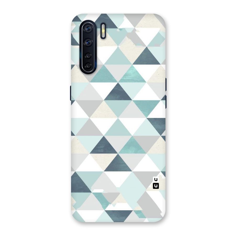 Green And Grey Pattern Back Case for Oppo F15