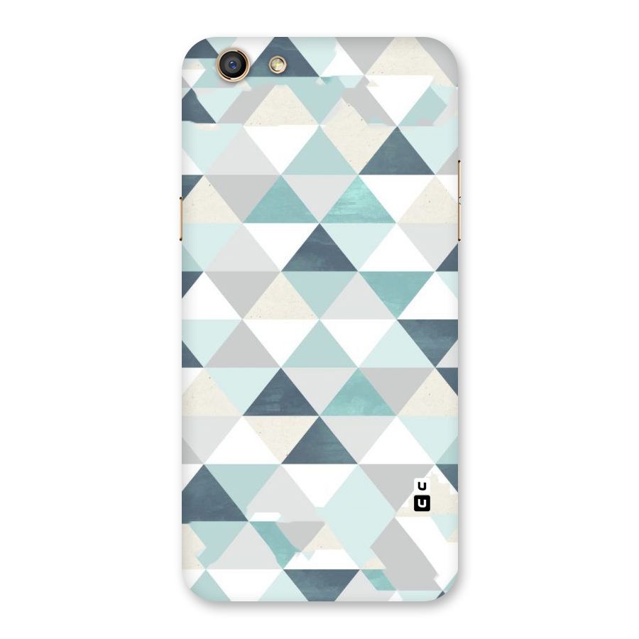 Green And Grey Pattern Back Case for Oppo F3