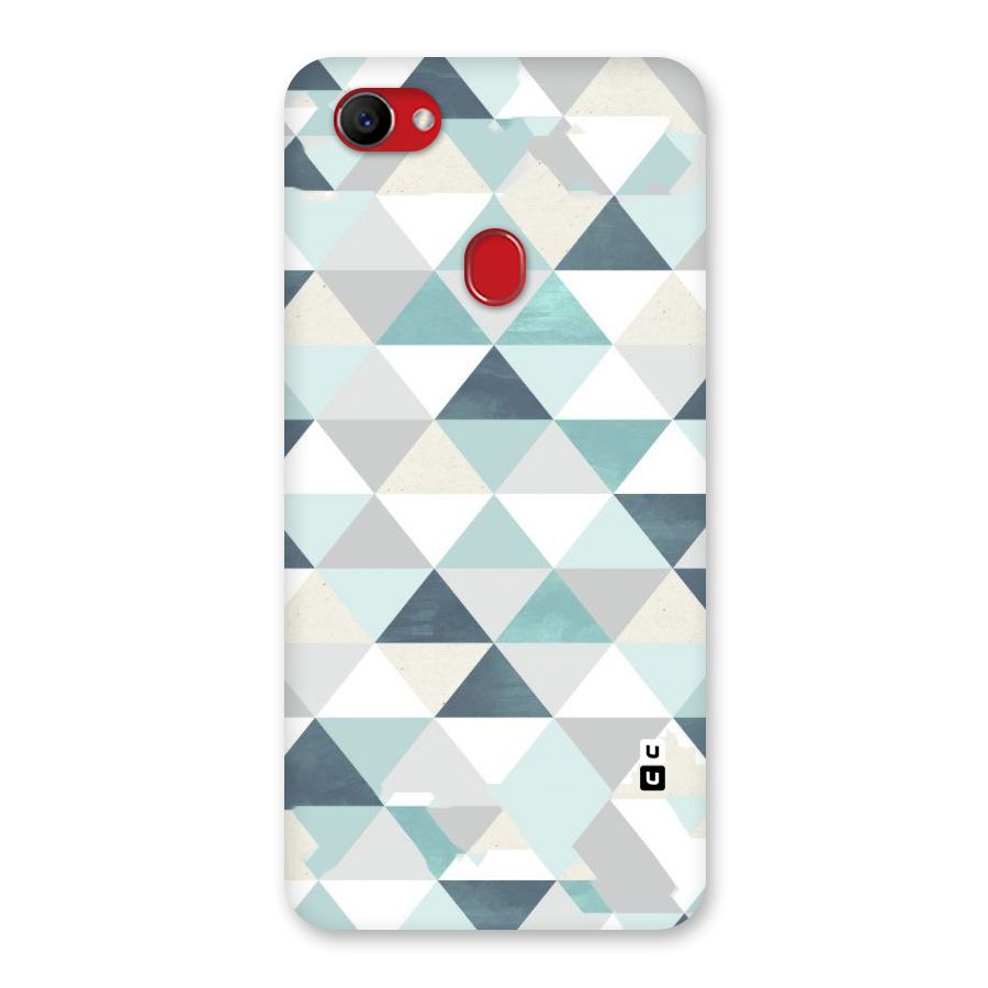 Green And Grey Pattern Back Case for Oppo F7