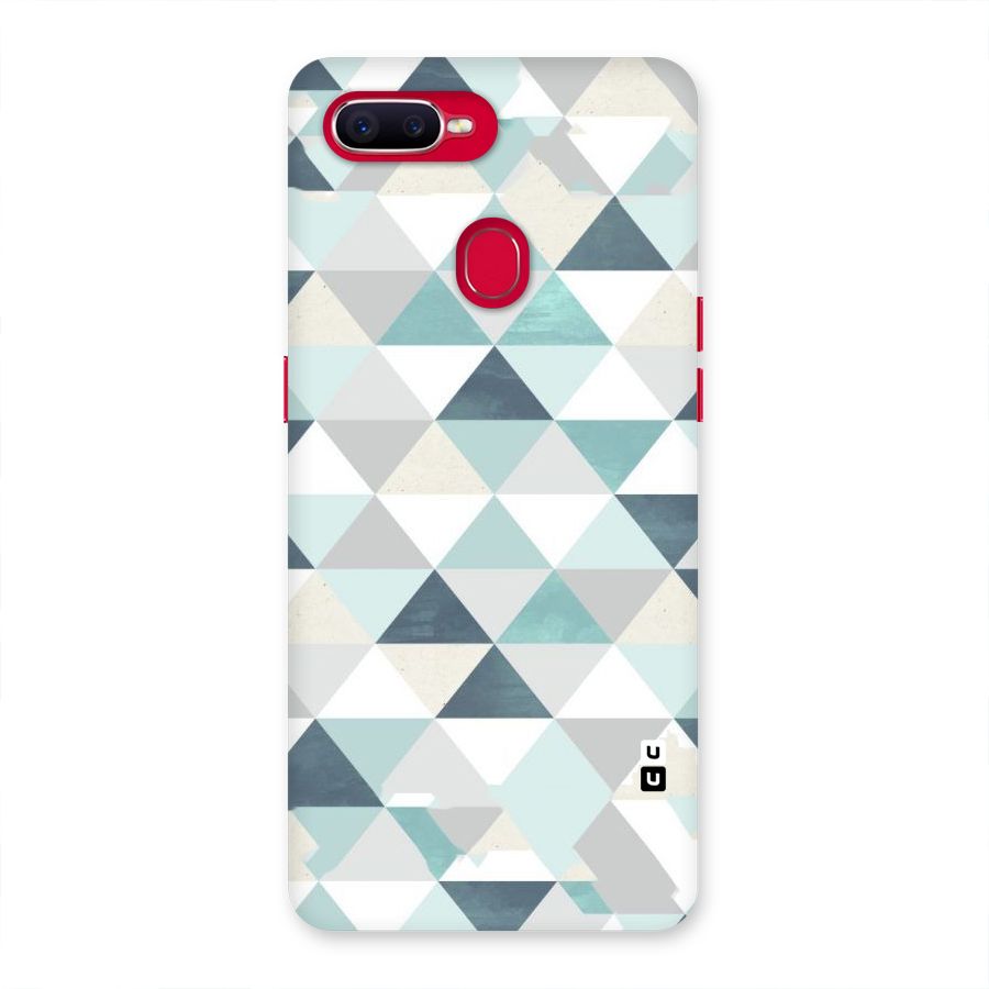 Green And Grey Pattern Back Case for Oppo F9 Pro
