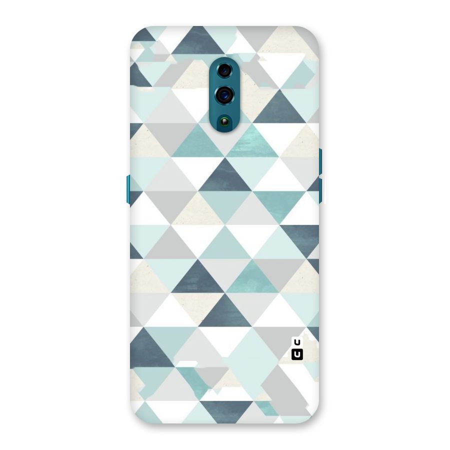 Green And Grey Pattern Back Case for Oppo Reno