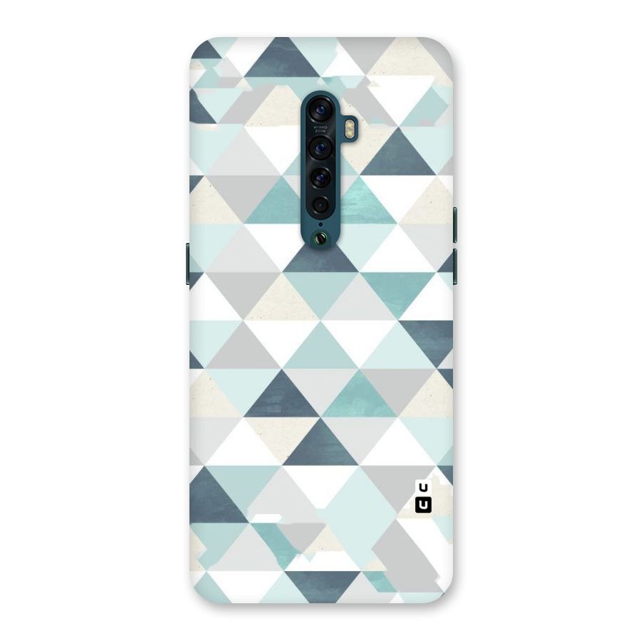 Green And Grey Pattern Back Case for Oppo Reno2