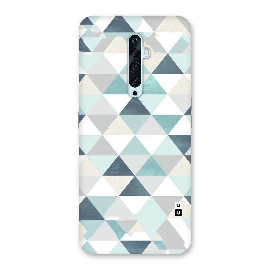 Green And Grey Pattern Back Case for Oppo Reno2 F
