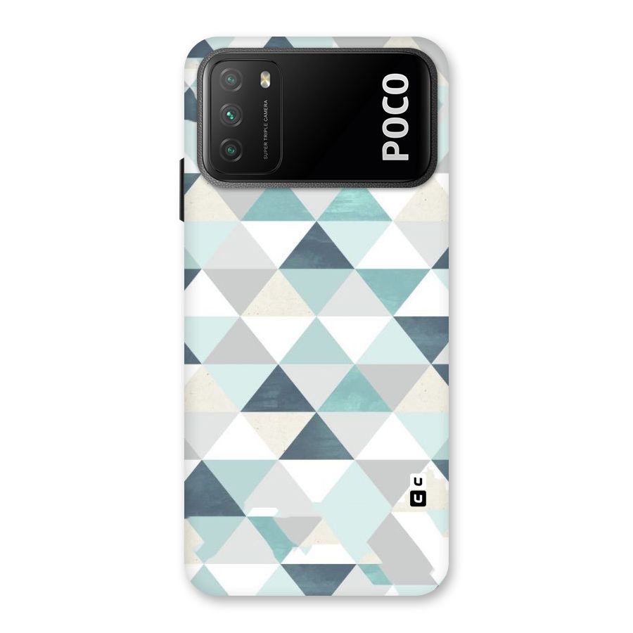 Green And Grey Pattern Back Case for Poco M3