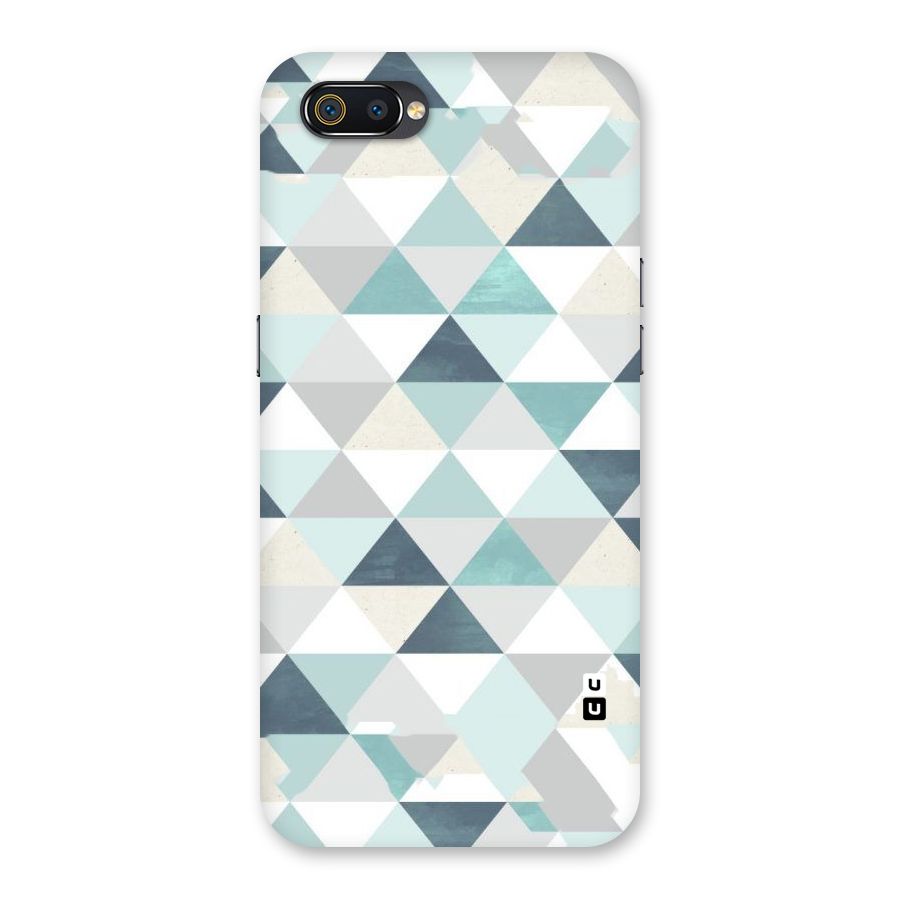 Green And Grey Pattern Back Case for Realme C2