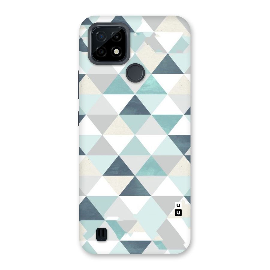 Green And Grey Pattern Back Case for Realme C21