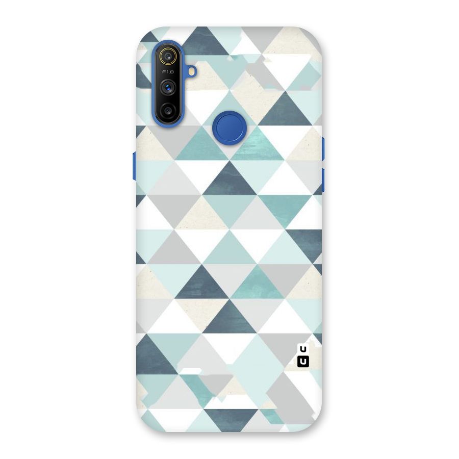 Green And Grey Pattern Back Case for Realme Narzo 10A