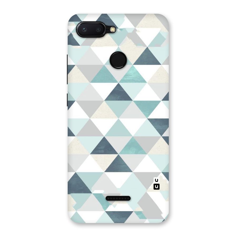 Green And Grey Pattern Back Case for Redmi 6