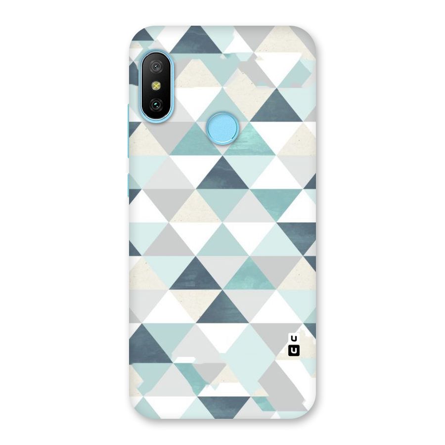 Green And Grey Pattern Back Case for Redmi 6 Pro