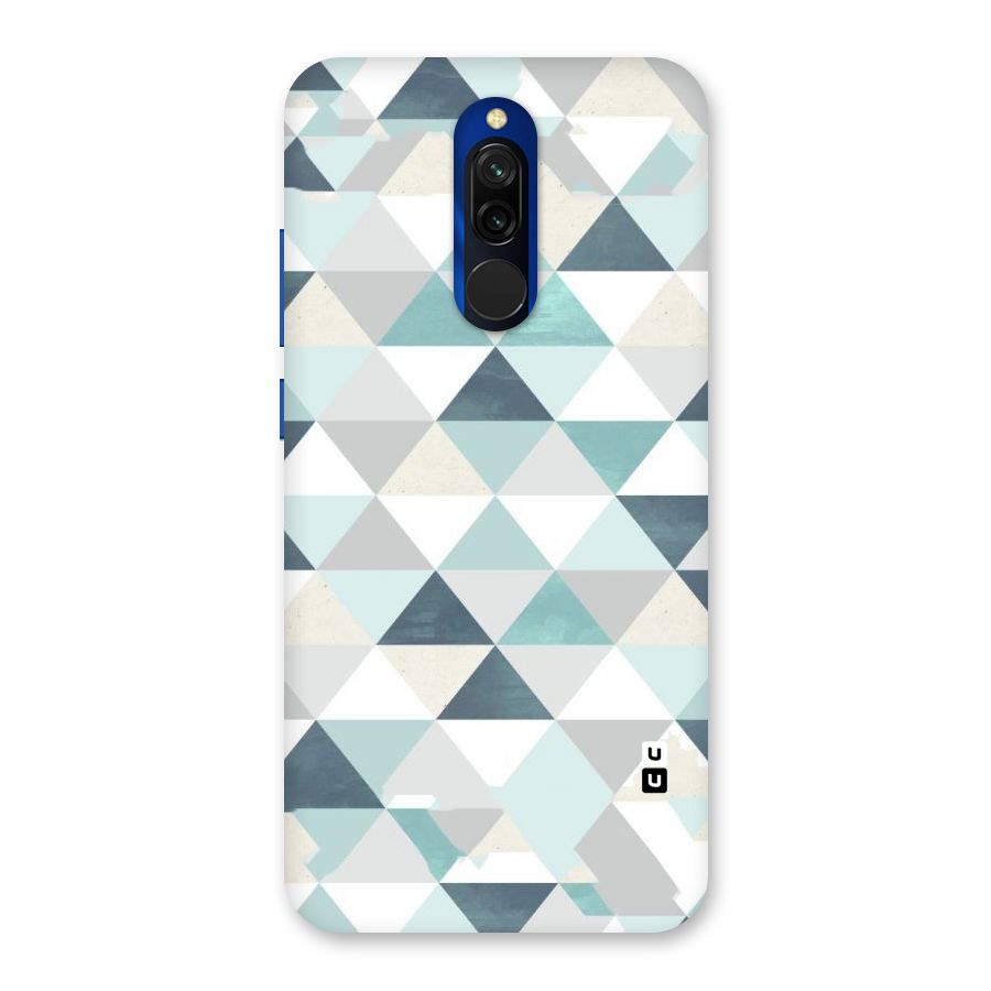 Green And Grey Pattern Back Case for Redmi 8