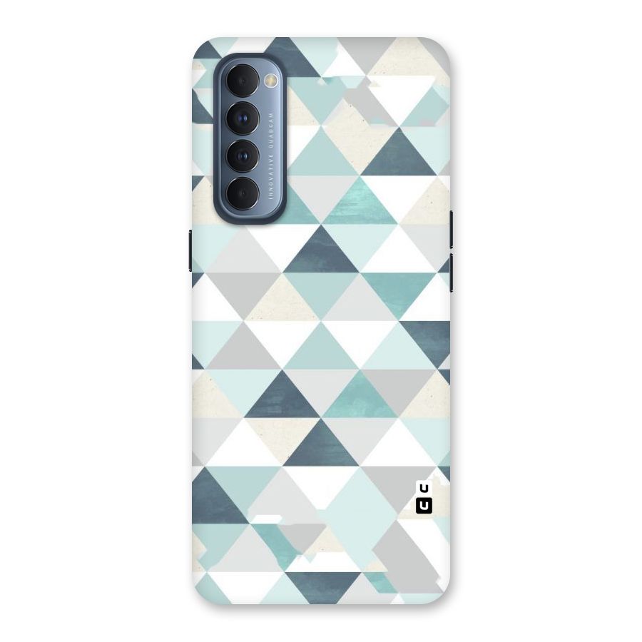 Green And Grey Pattern Back Case for Reno4 Pro