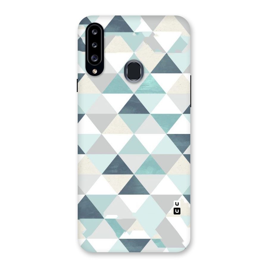 Green And Grey Pattern Back Case for Samsung Galaxy A20s