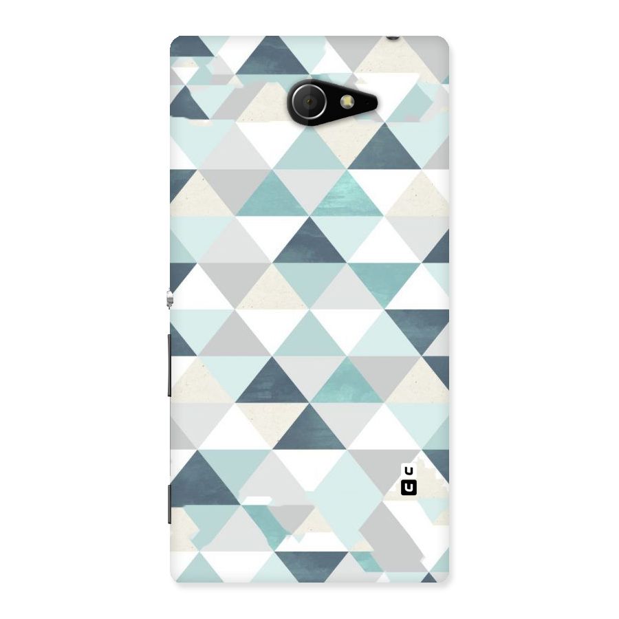 Green And Grey Pattern Back Case for Sony Xperia M2