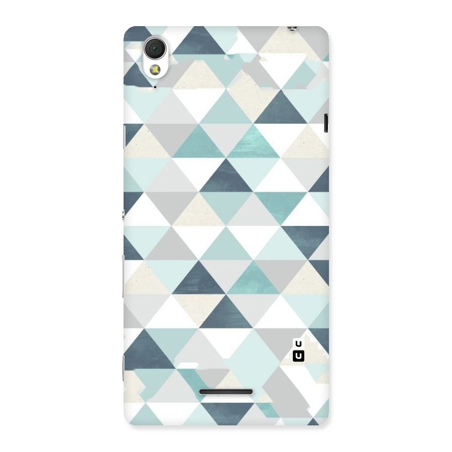 Green And Grey Pattern Back Case for Sony Xperia T3