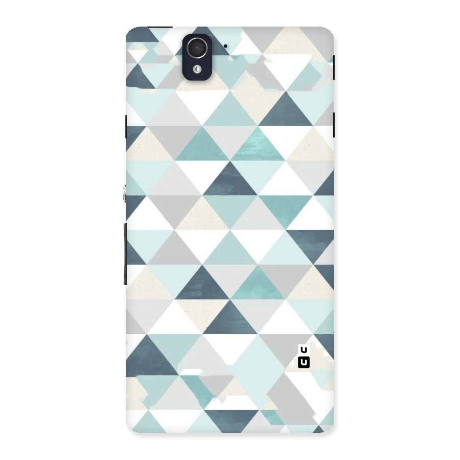 Green And Grey Pattern Back Case for Sony Xperia Z