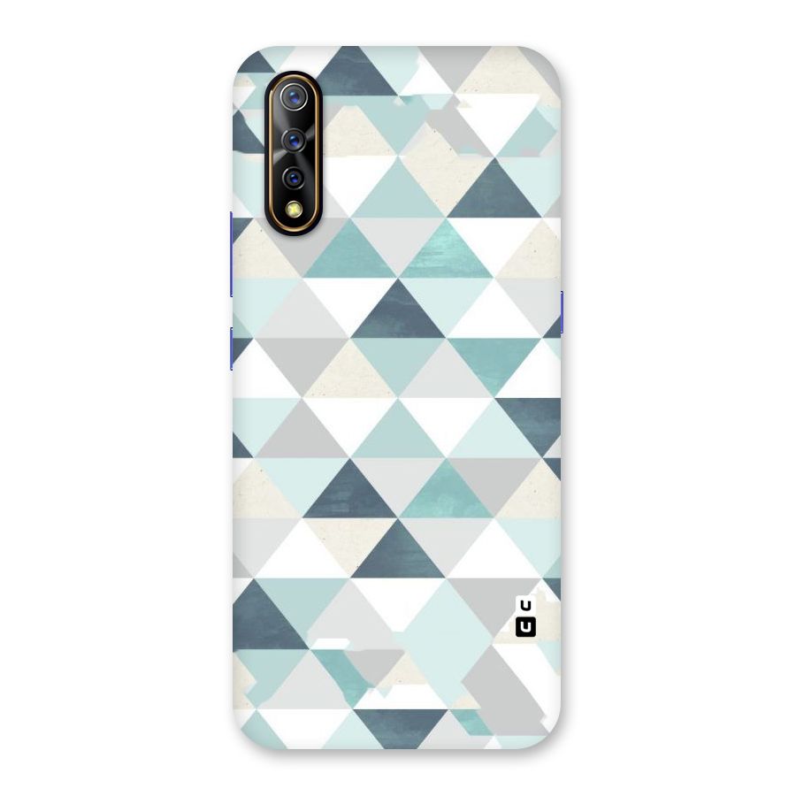 Green And Grey Pattern Back Case for Vivo S1