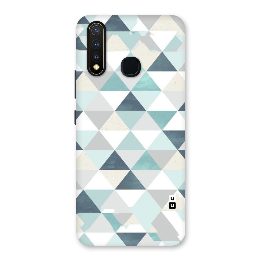 Green And Grey Pattern Back Case for Vivo U20
