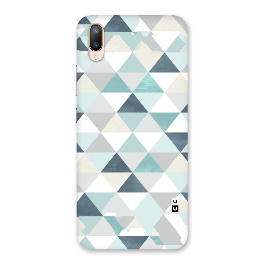 Green And Grey Pattern Back Case for Vivo V11 Pro