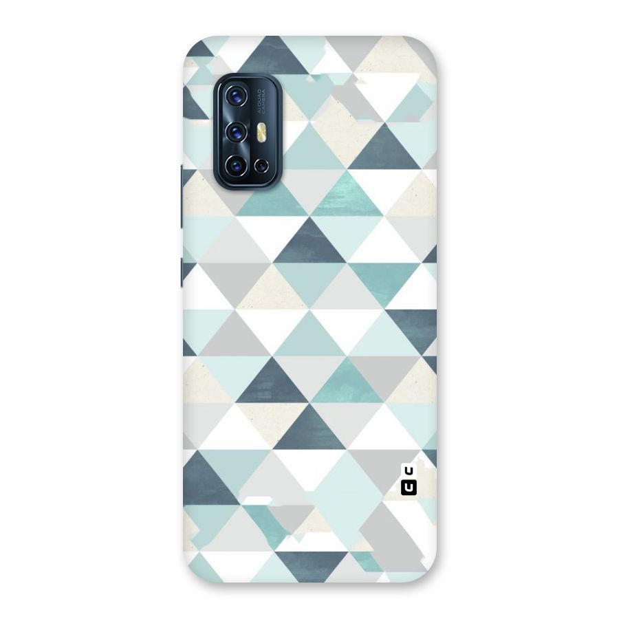 Green And Grey Pattern Back Case for Vivo V17