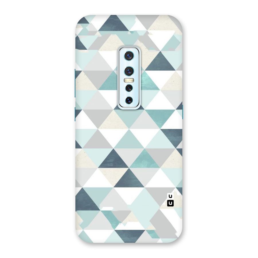 Green And Grey Pattern Back Case for Vivo V17 Pro