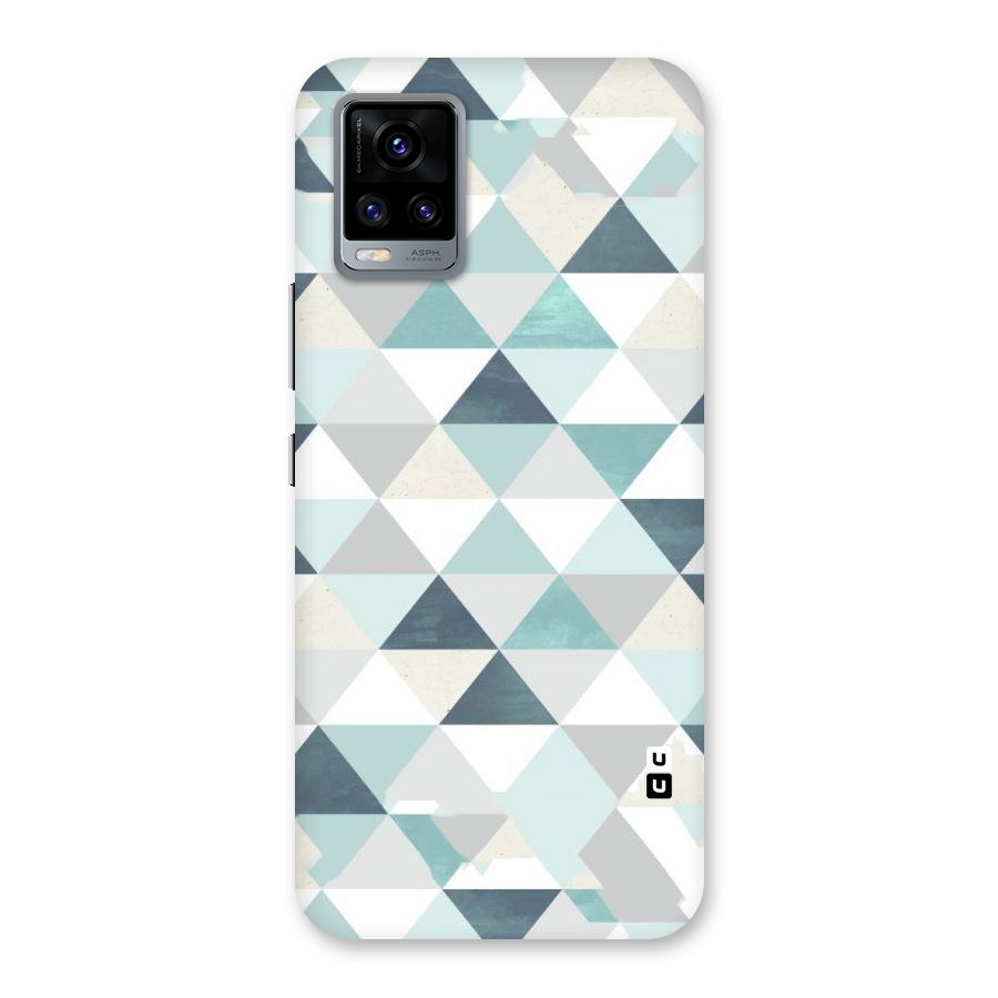 Green And Grey Pattern Back Case for Vivo V20