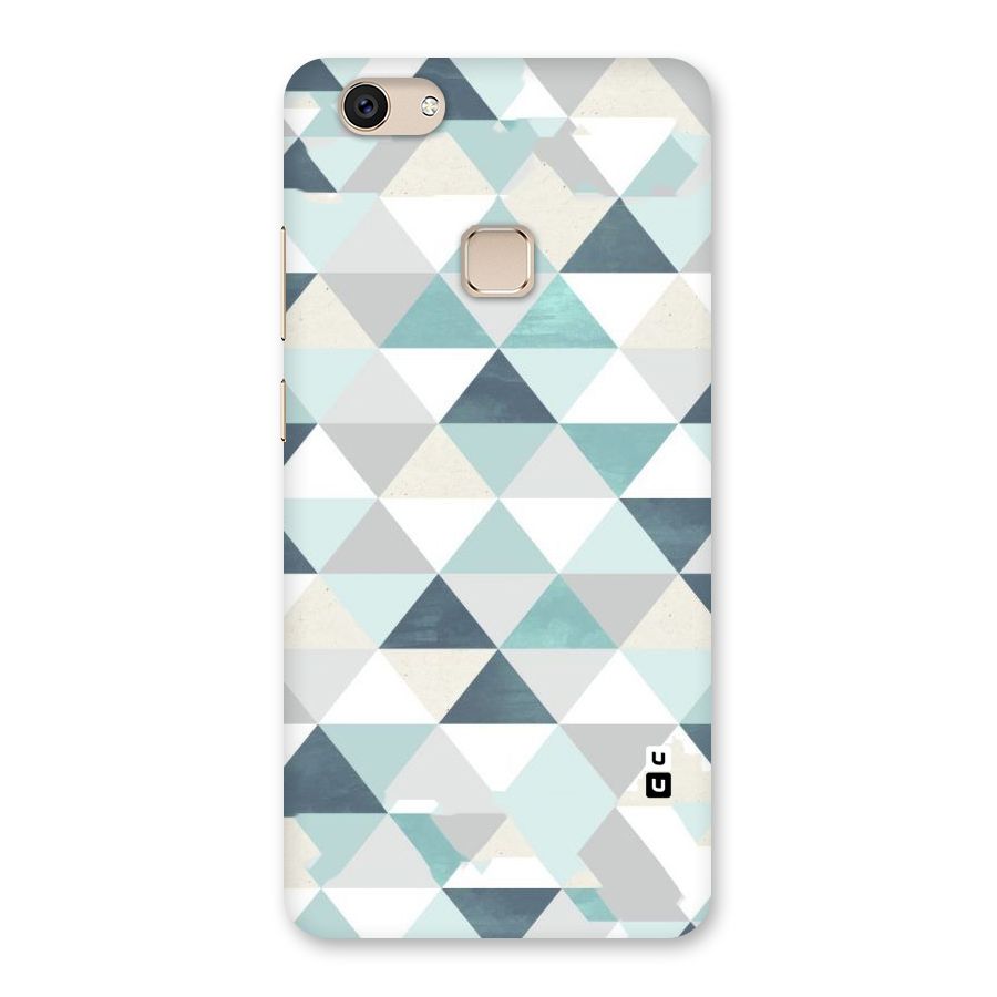 Green And Grey Pattern Back Case for Vivo V7