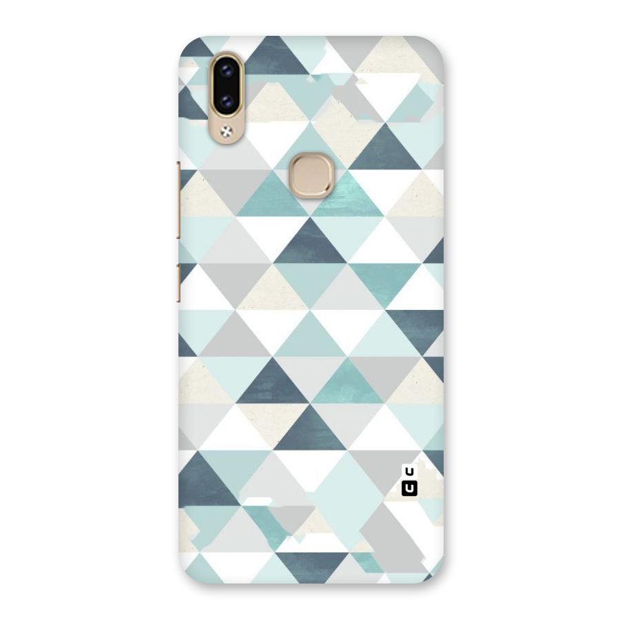 Green And Grey Pattern Back Case for Vivo V9 Youth