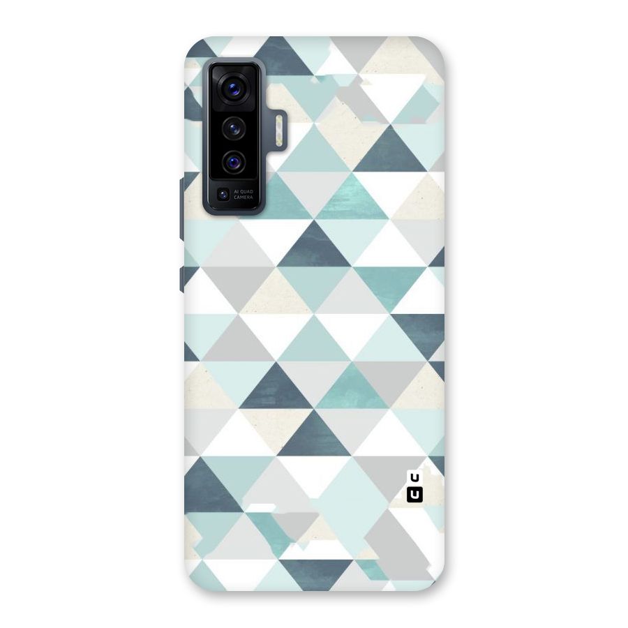 Green And Grey Pattern Back Case for Vivo X50