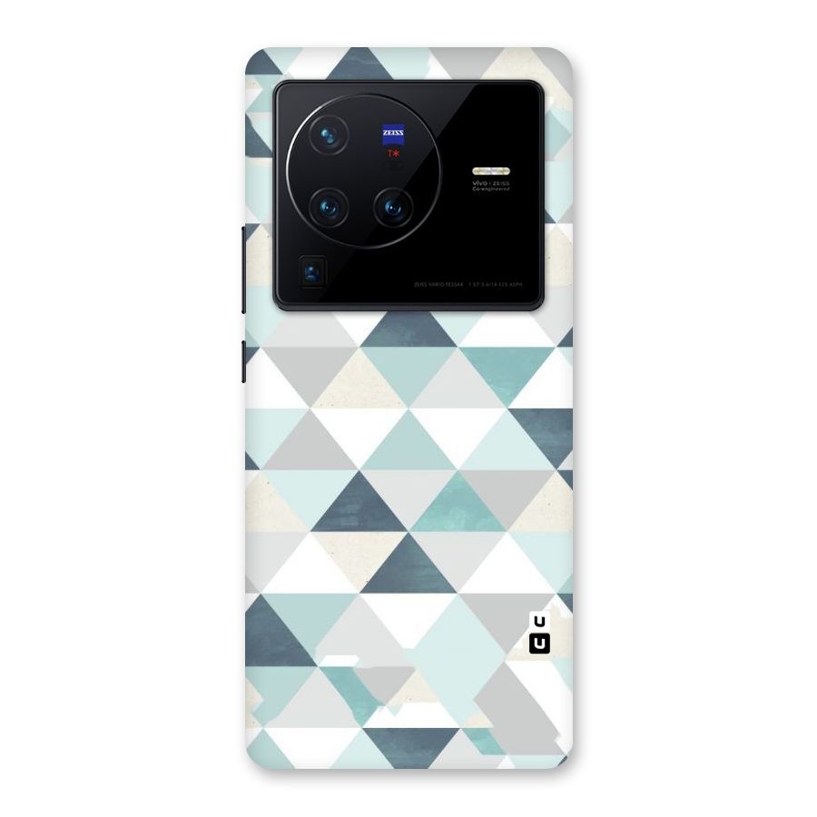 Green And Grey Pattern Back Case for Vivo X80 Pro