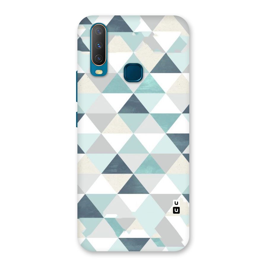 Green And Grey Pattern Back Case for Vivo Y17
