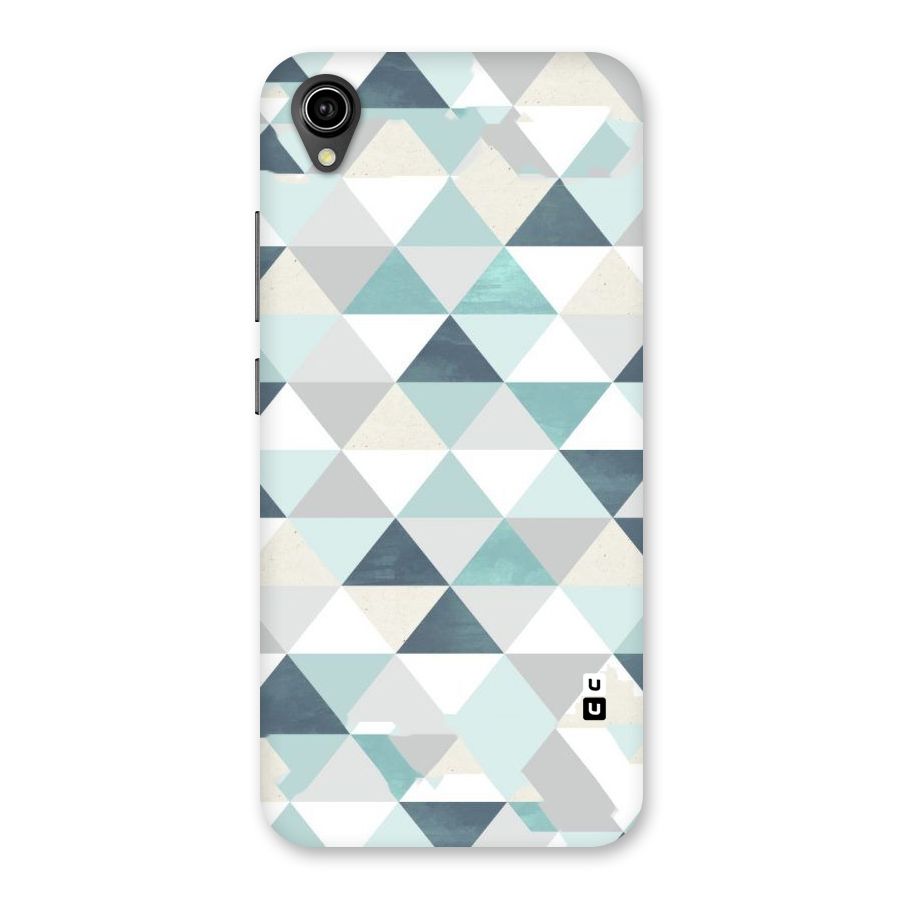 Green And Grey Pattern Back Case for Vivo Y90