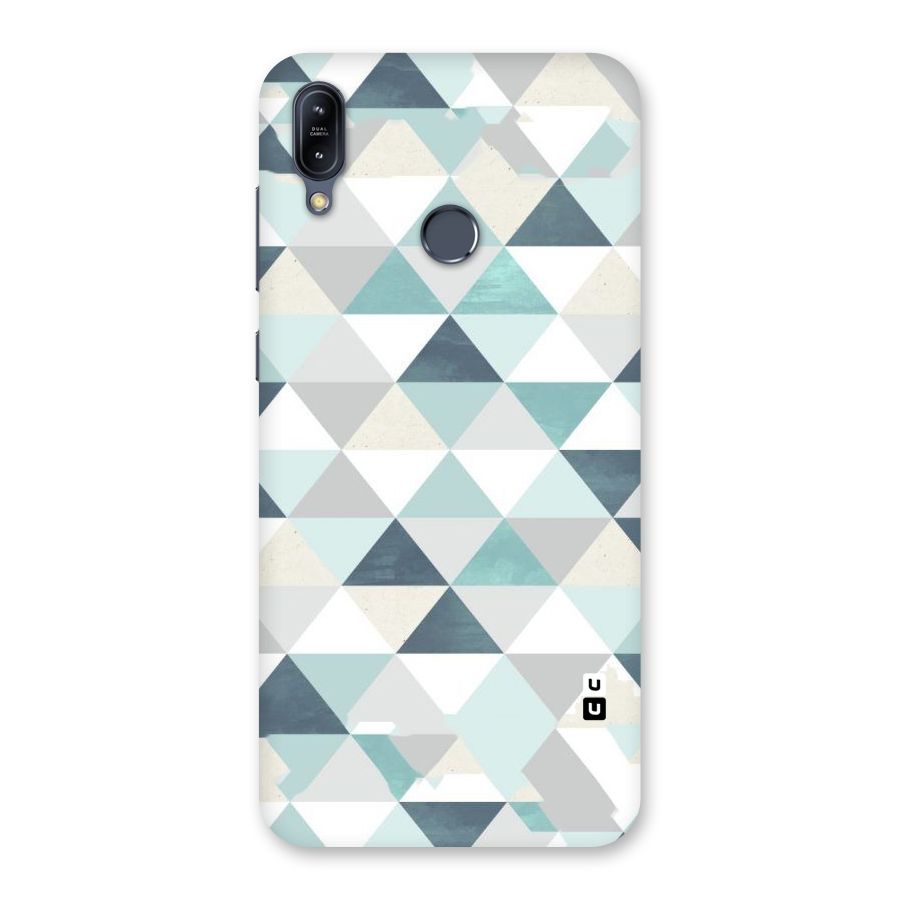 Green And Grey Pattern Back Case for Zenfone Max M2