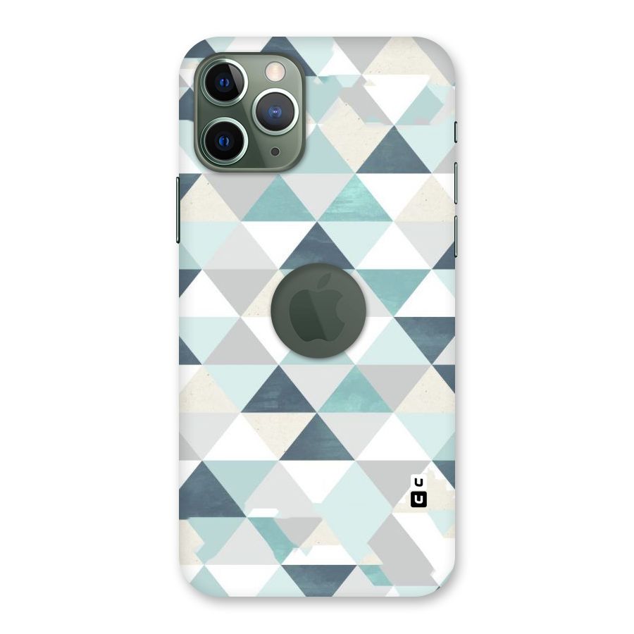 Green And Grey Pattern Back Case for iPhone 11 Pro Logo  Cut