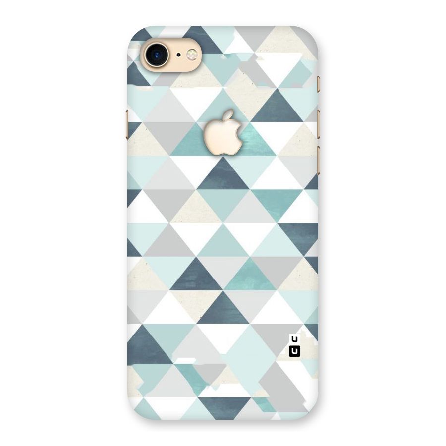 Green And Grey Pattern Back Case for iPhone 7 Apple Cut