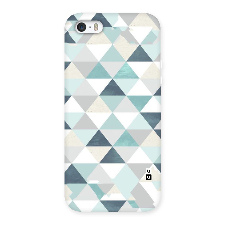Green And Grey Pattern Back Case for iPhone SE