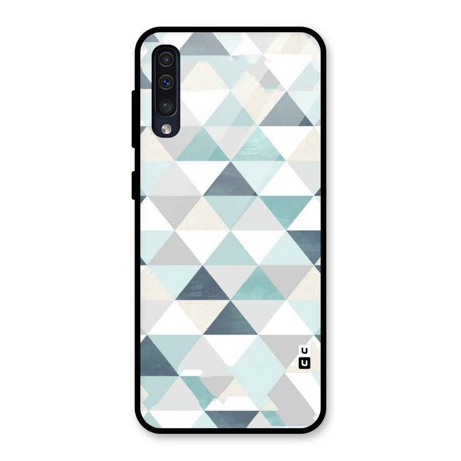 Green And Grey Pattern Glass Back Case for Galaxy A50s