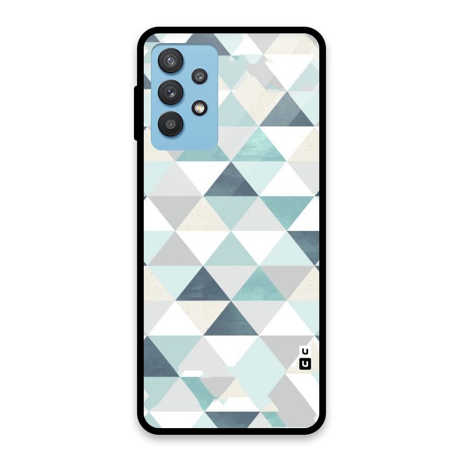 Green And Grey Pattern Glass Back Case for Galaxy M32 5G