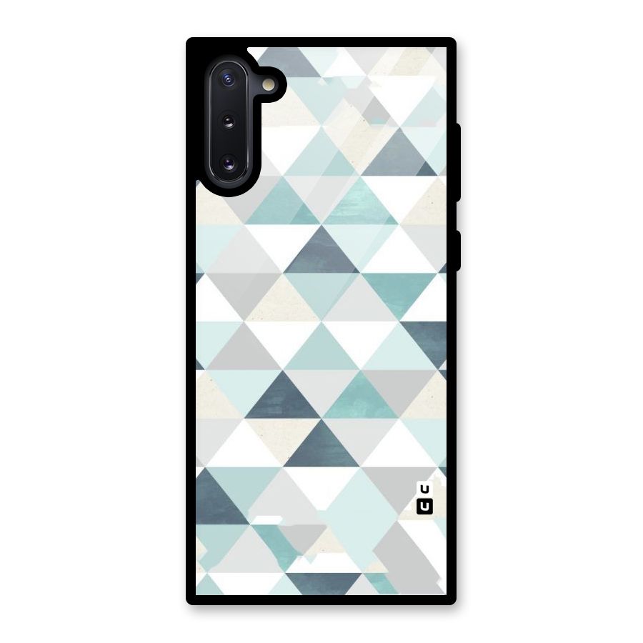 Green And Grey Pattern Glass Back Case for Galaxy Note 10